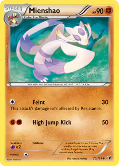 Mienshao Uncommon card from Noble Victories