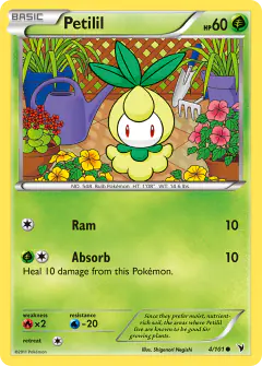 Petilil Common card from Noble Victories