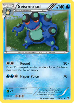 Seismitoad Rare card from Noble Victories