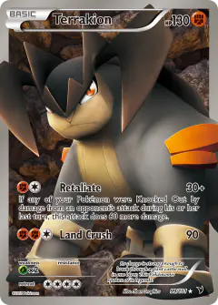 Terrakion Rare Ultra card from Noble Victories