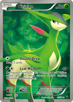 Virizion Rare Ultra card from Noble Victories