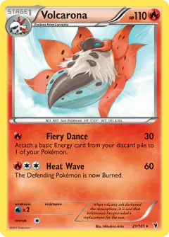 Volcarona Rare card from Noble Victories
