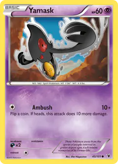 Yamask Common card from Noble Victories