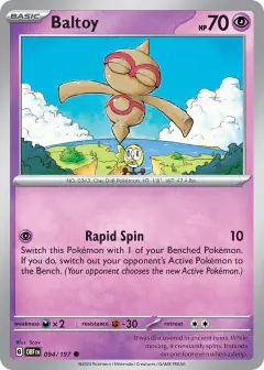 Baltoy Common card from Obsidian Flames