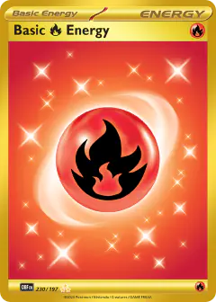 Basic Fire Energy Hyper Rare card from Obsidian Flames