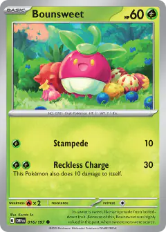 Bounsweet Common card from Obsidian Flames
