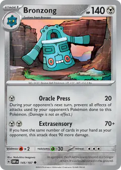 Bronzong Uncommon card from Obsidian Flames