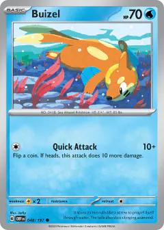 Buizel Common card from Obsidian Flames