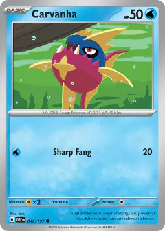 Carvanha Common card from Obsidian Flames