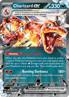 Charizard ex Double Rare card from Obsidian Flames