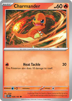 Charmander Common card from Obsidian Flames