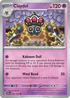 Claydol Rare card from Obsidian Flames