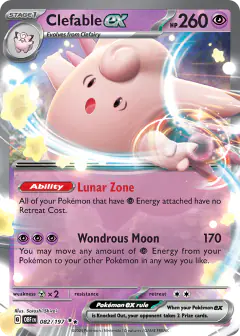 Clefable ex Double Rare card from Obsidian Flames