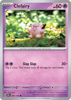 Clefairy Common card from Obsidian Flames