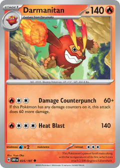 Darmanitan Uncommon card from Obsidian Flames