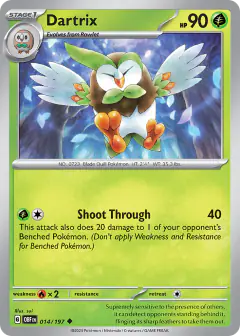 Dartrix Uncommon card from Obsidian Flames