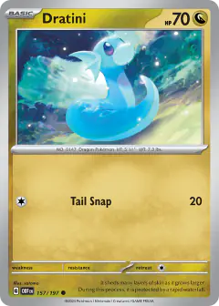 Dratini Common card from Obsidian Flames