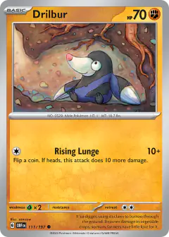 Drilbur Common card from Obsidian Flames