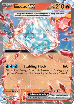 Eiscue ex Double Rare card from Obsidian Flames