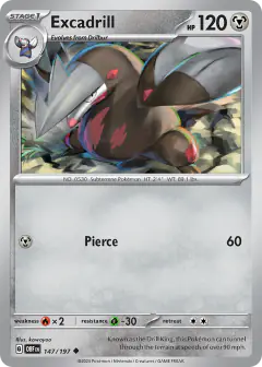 Excadrill Uncommon card from Obsidian Flames