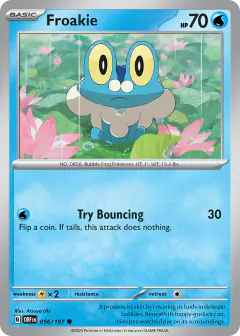 Froakie Common card from Obsidian Flames