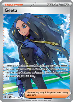 Geeta Ultra Rare card from Obsidian Flames