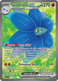 Glimmora ex Ultra Rare card from Obsidian Flames