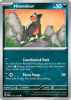 Houndour Common card from Obsidian Flames
