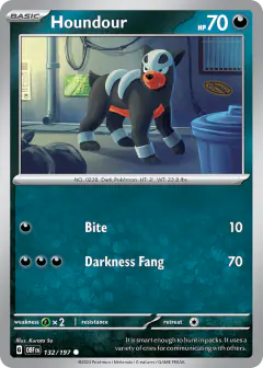 Houndour Common card from Obsidian Flames