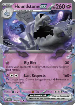 Houndstone ex Double Rare card from Obsidian Flames