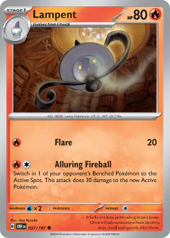 Lampent Common card from Obsidian Flames