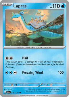 Lapras Uncommon card from Obsidian Flames