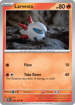 Larvesta Common card from Obsidian Flames