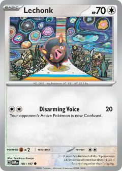 Lechonk Common card from Obsidian Flames