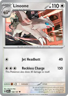 Linoone Uncommon card from Obsidian Flames