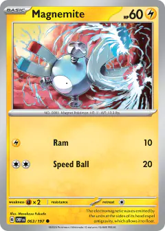 Magnemite Common card from Obsidian Flames