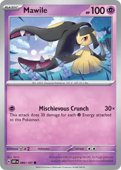 Mawile Common card from Obsidian Flames