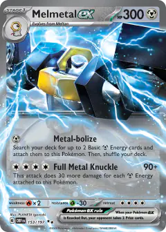 Melmetal ex Double Rare card from Obsidian Flames