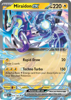 Miraidon ex Double Rare card from Obsidian Flames