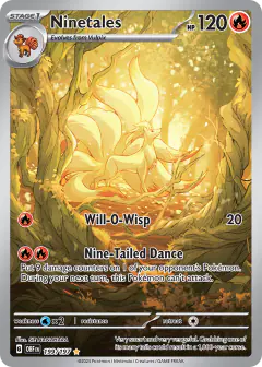 Ninetales Illustration Rare card from Obsidian Flames