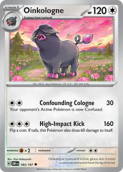 Oinkologne Uncommon card from Obsidian Flames