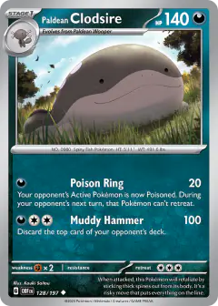 Paldean Clodsire Uncommon card from Obsidian Flames