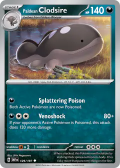 Paldean Clodsire Uncommon card from Obsidian Flames