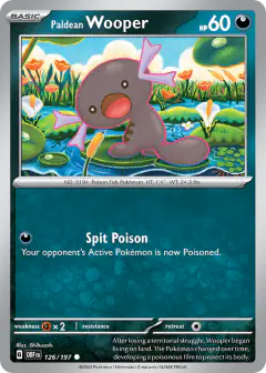 Paldean Wooper Common card from Obsidian Flames