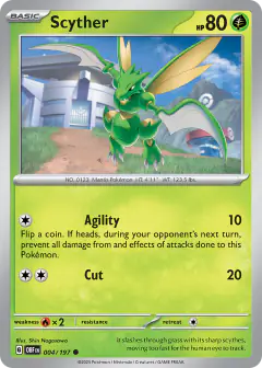 Scyther Common card from Obsidian Flames
