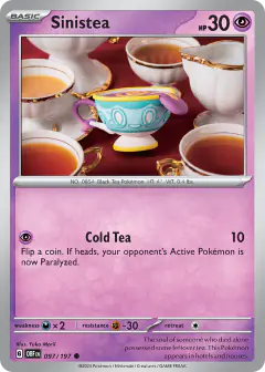 Sinistea Common card from Obsidian Flames