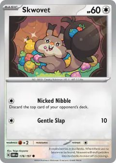 Skwovet Common card from Obsidian Flames