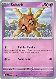 Solrock Uncommon card from Obsidian Flames