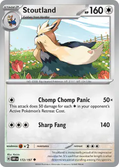 Stoutland Uncommon card from Obsidian Flames
