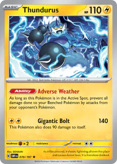 Thundurus Rare card from Obsidian Flames